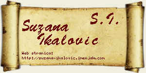 Suzana Ikalović vizit kartica